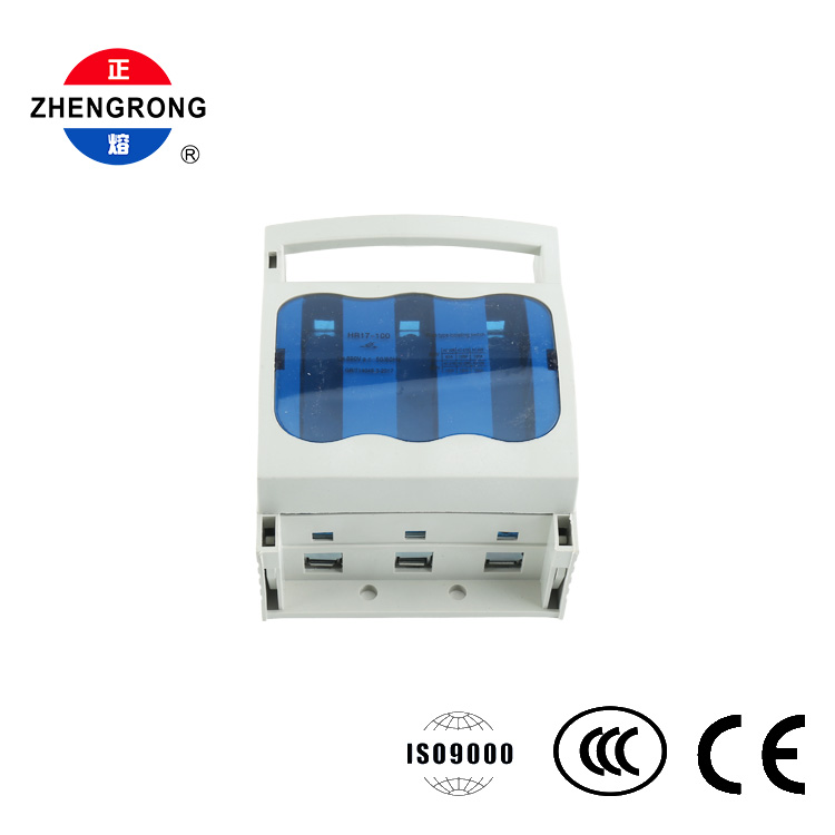 3 قطب فیوز سوئیچ قطع کننده 100A 690V DIN ریل