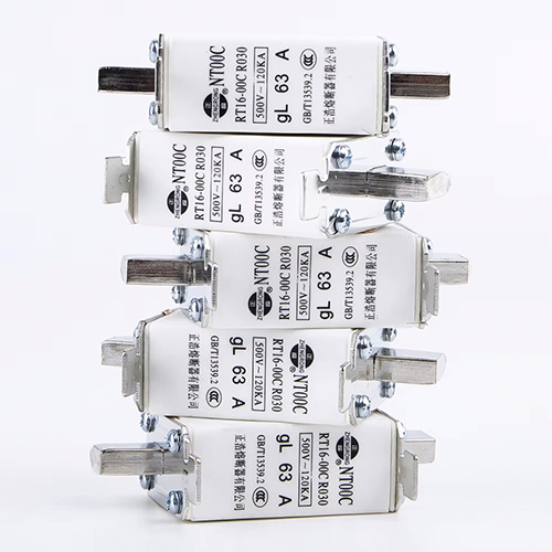 عمده فروشی سفارشی کم ولتاژ NT00C AC Fuse Link Knife تیغه کوچک با ظرفیت شکستن بالا مس 100A CE